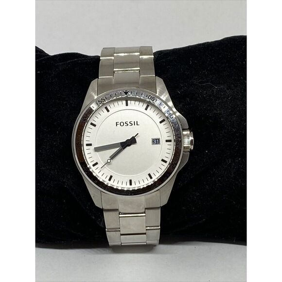 Fossil PR5442 Men\'s Silver Stainless Steel Analog Dial Quartz Wrist Watch JK808 main image 4